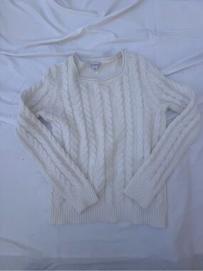 Merona Cream Cable-Knit Crewneck Sweater